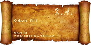 Kobza Ali névjegykártya